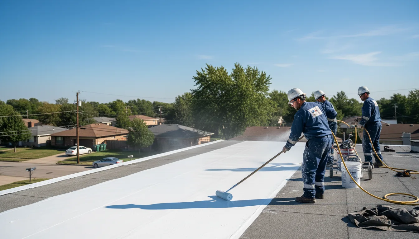 Commercial roof coating in Elmont, NY near me